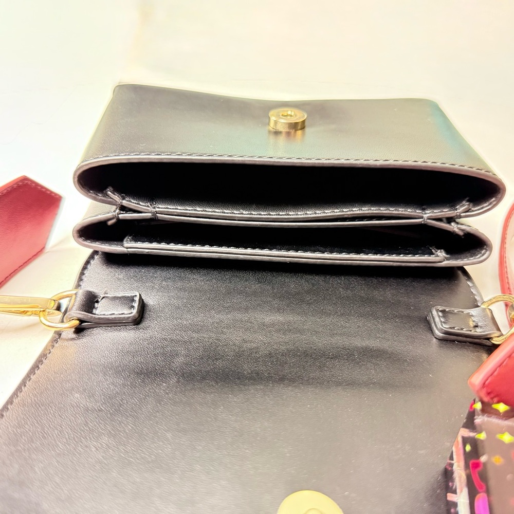 Zara Black Crossbody with Wine Red Strap - Picture 6 of 8